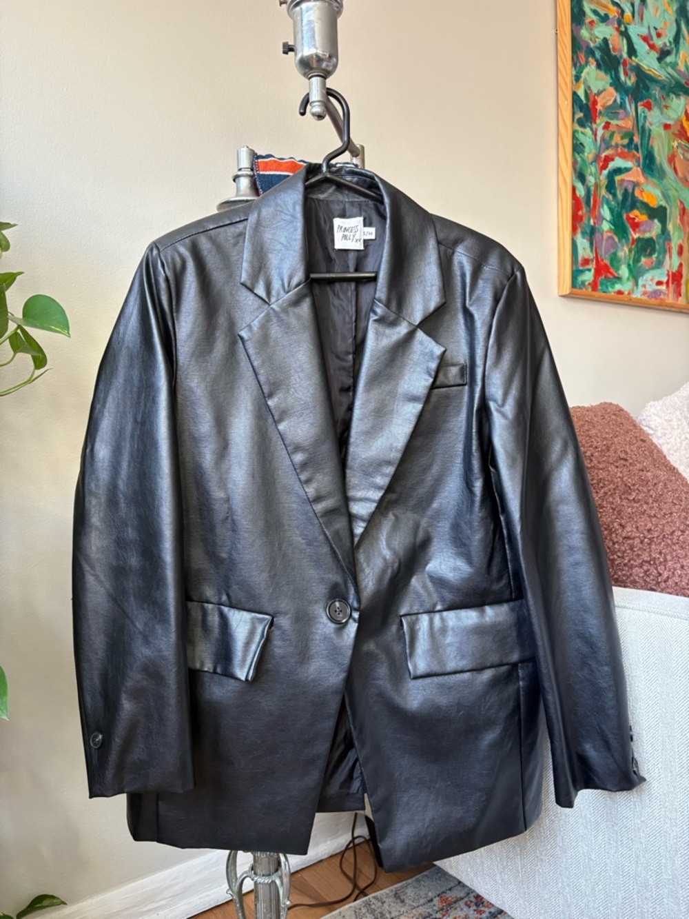 Black Leather Blazer